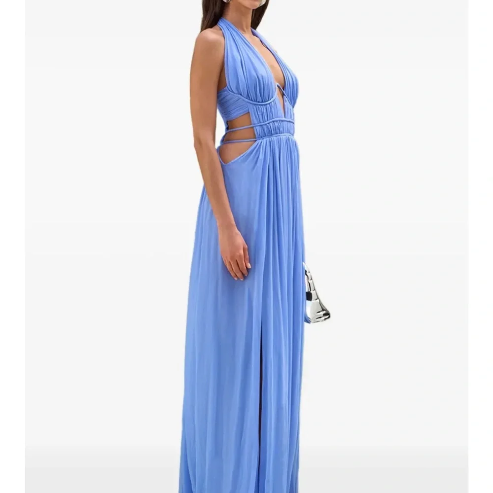Cult Gaia Sky Blue Backless Maxi Dress - Picture 2 of 4